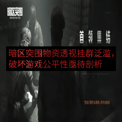 暗区突围物资透视挂群泛滥，破坏游戏公平性亟待剖析